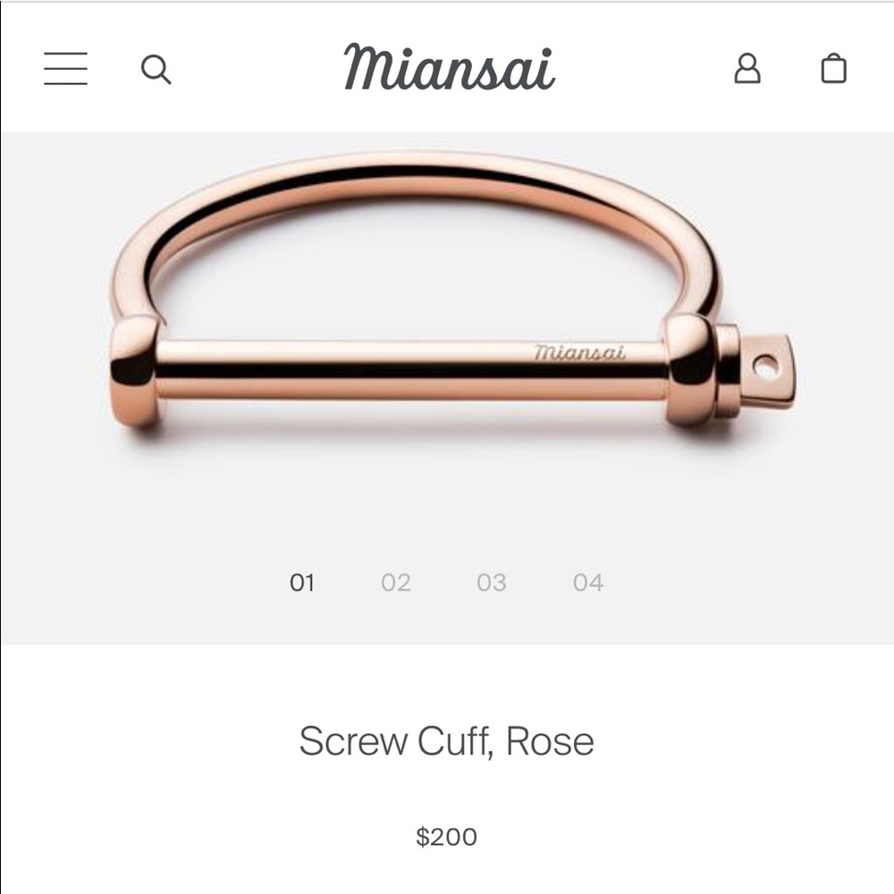Miansai Rose Gold Screw Cuff
